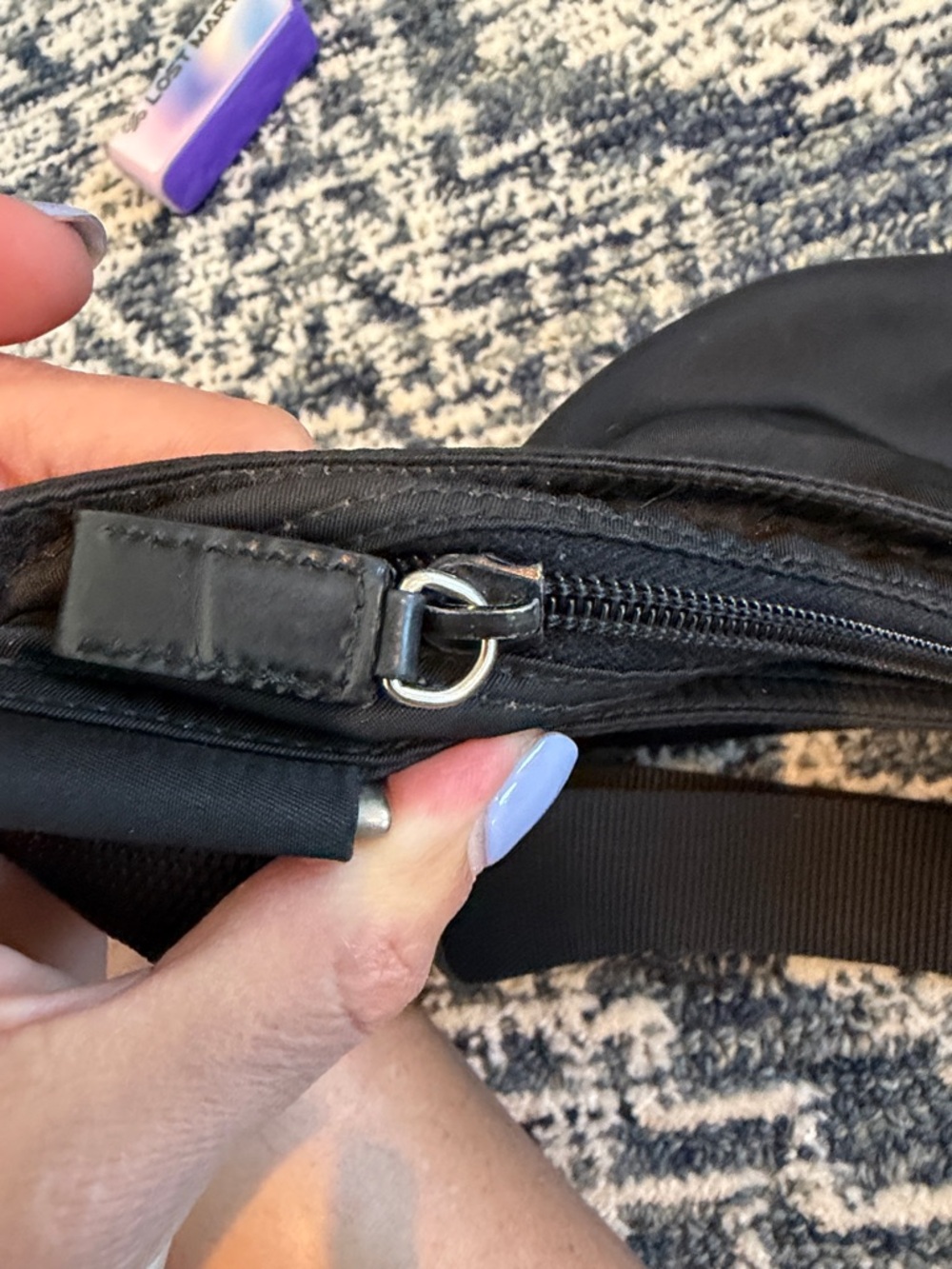 Prada Black Nylon Messenger Crossbody with Triangle Logo - Picture 4 of 9